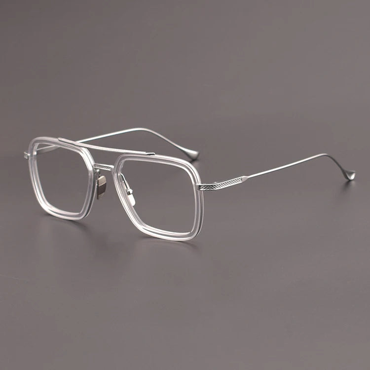 Iron Man Inspired Titanium Eyeglasses for Diamond Faces 9