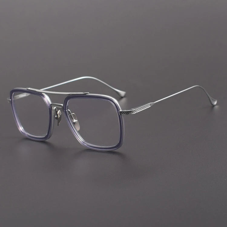 Iron Man Inspired Titanium Eyeglasses for Diamond Faces 5