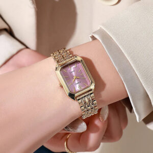Luxury Women's Stainless Steel Square Quartz Watch