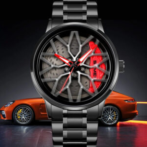 Men's Luxury Quartz Watch Waterproof Car Wheel Design