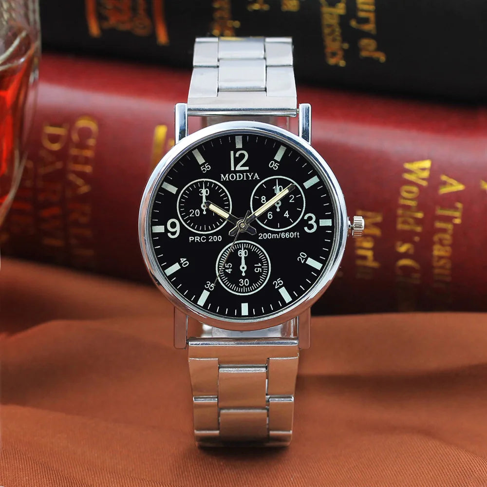 Men's Luxury Sports Quartz Watch, 38mm Alloy Case 2