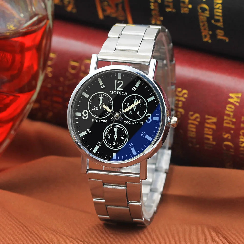 Men's Luxury Sports Quartz Watch, 38mm Alloy Case 4