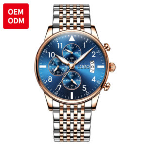 Men's Luxury Stainless Steel Chronograph Quartz Watch 7