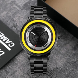 Men's Luxury Waterproof Quartz Watch with Wheel Design