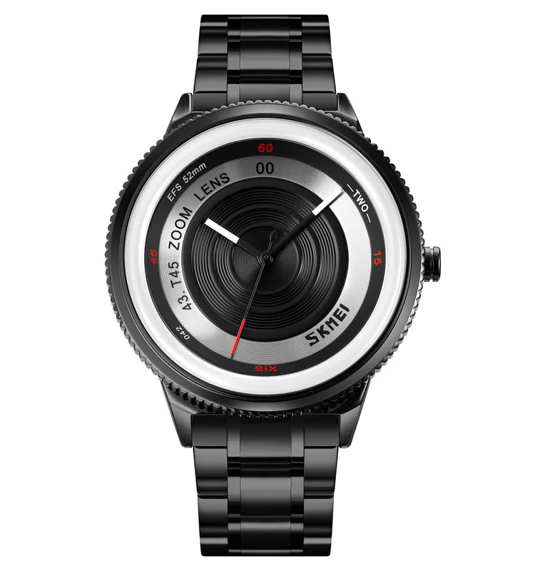 Men's Luxury Waterproof Quartz Watch with Wheel Design 8