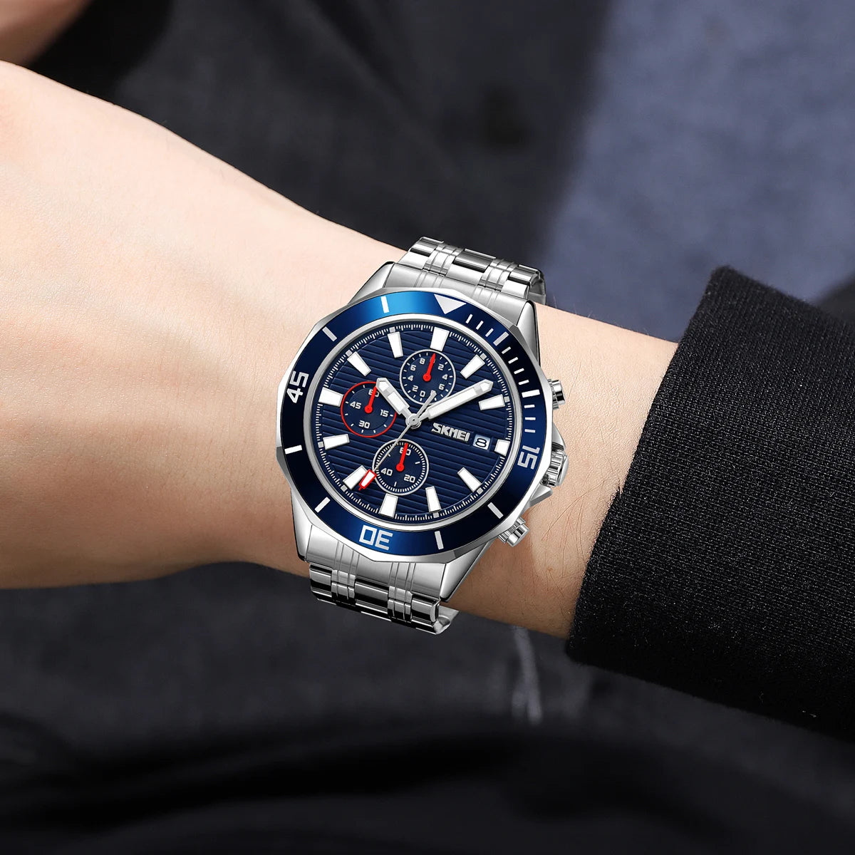 Men's Quartz Watch, Alloy Case, 3ATM Waterproof 3