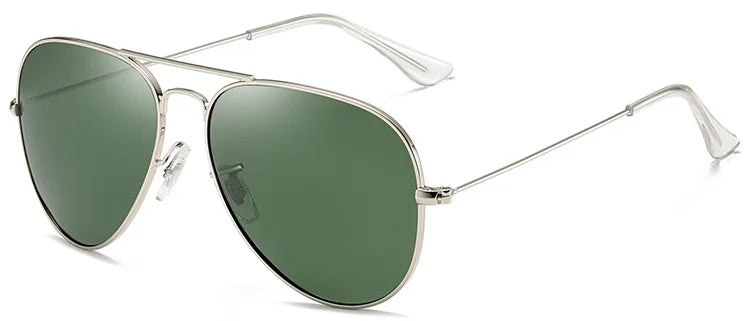 Men's Stainless Steel Pilot Sunglasses Polarized Aviation Style 3