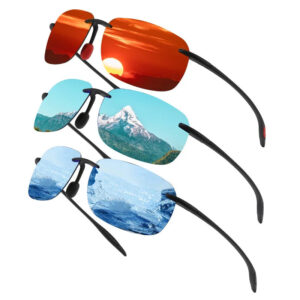 Men's TR90 Polarized Frameless Cycling Sunglasses
