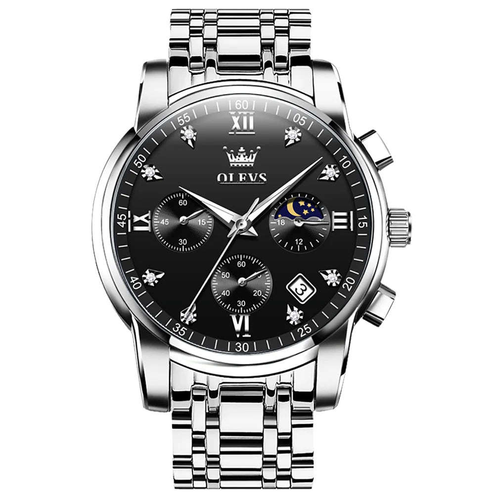 OELVS Men's Luxury Waterproof Quartz Sport Watch 11