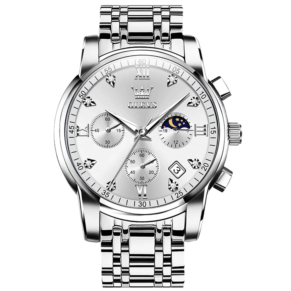 OELVS Men's Luxury Waterproof Quartz Sport Watch 12