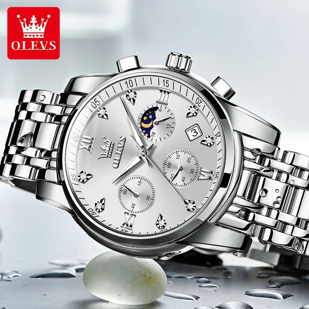 OELVS Men's Luxury Waterproof Quartz Sport Watch 2