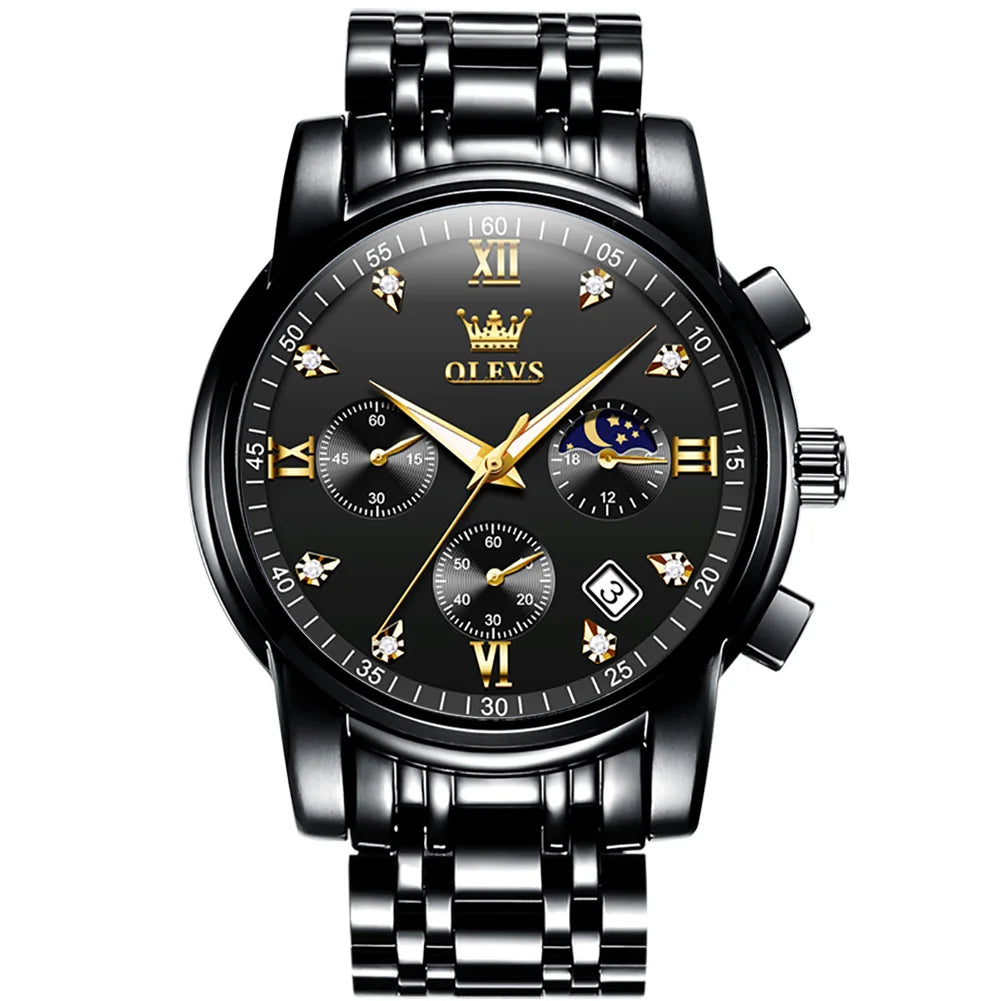 OELVS Men's Luxury Waterproof Quartz Sport Watch 6