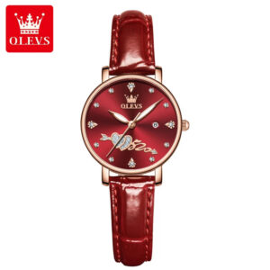 OLEVS Leather Belts & Luminous Quartz Watches Gift Set for Women 2