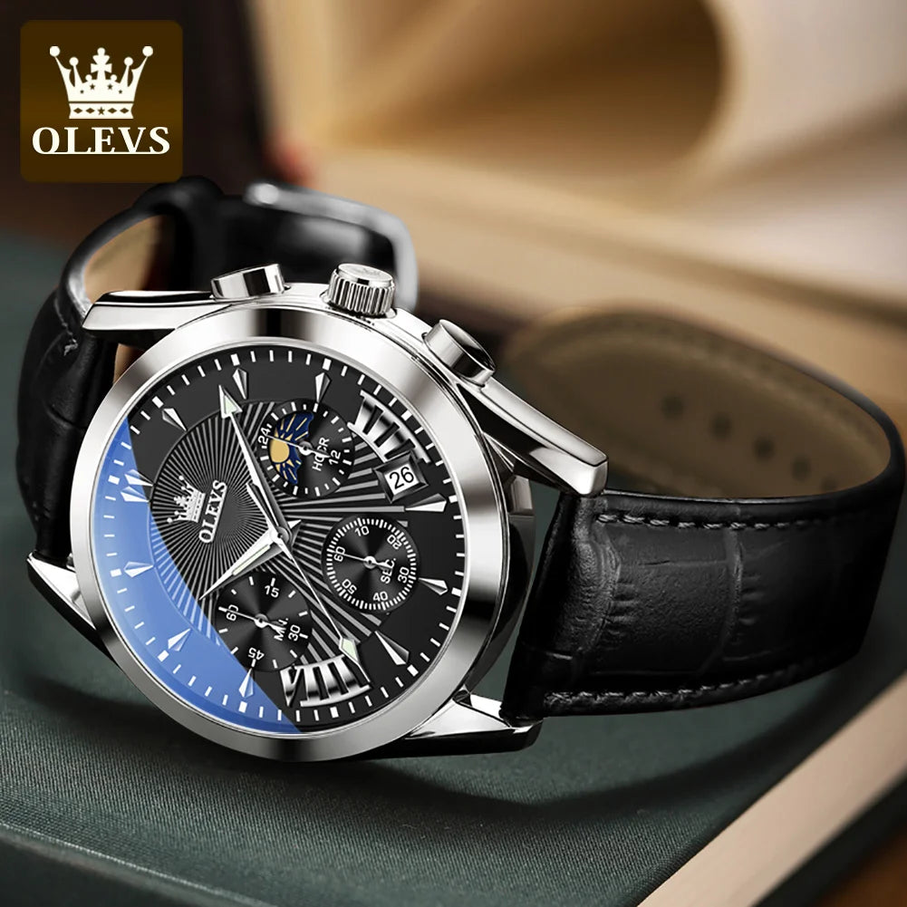Olevs Men's Luxury Quartz Waterproof Business Watch 3