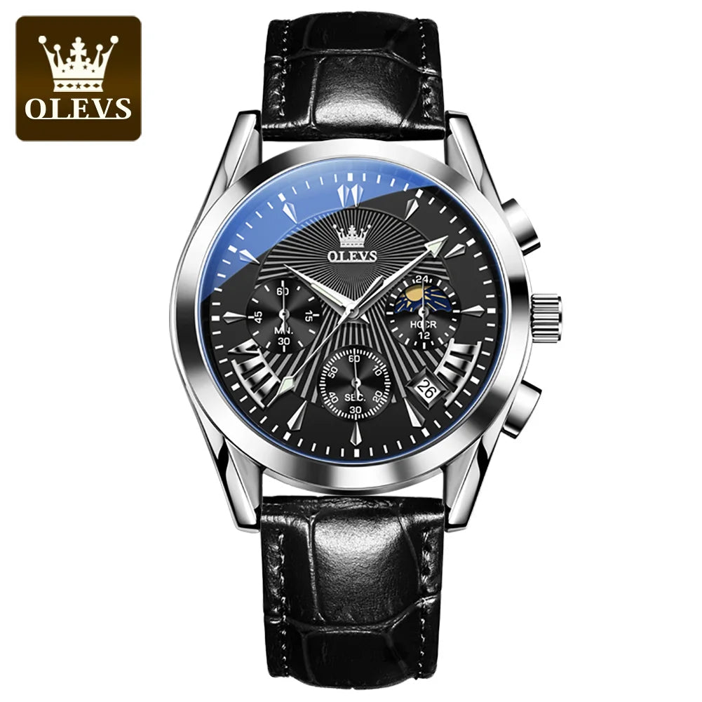 Olevs Men's Luxury Quartz Waterproof Business Watch 8