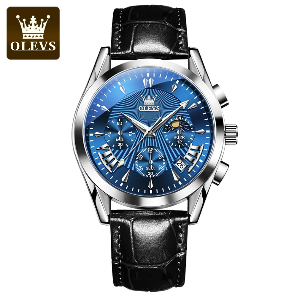 Olevs Men's Luxury Quartz Waterproof Business Watch 9
