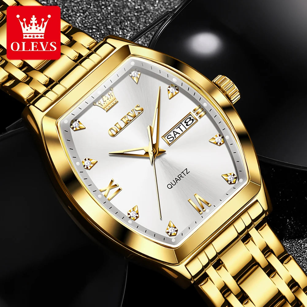 OLEVS Men's Waterproof Luxury Quartz Watch with Calendar 1