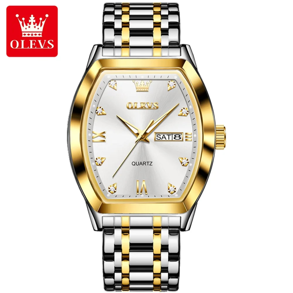 OLEVS Men's Waterproof Luxury Quartz Watch with Calendar 11