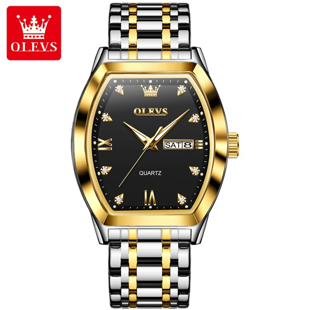 OLEVS Men's Waterproof Luxury Quartz Watch with Calendar 12