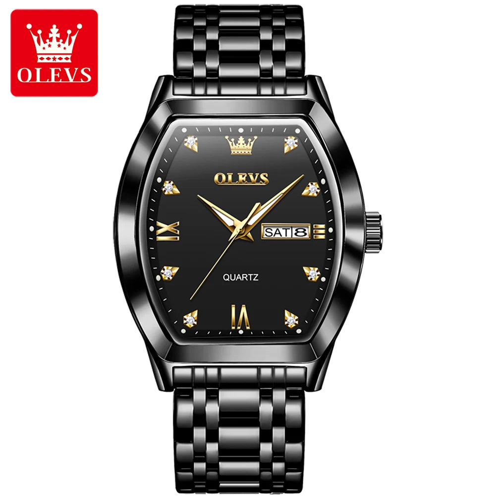 OLEVS Men's Waterproof Luxury Quartz Watch with Calendar 6