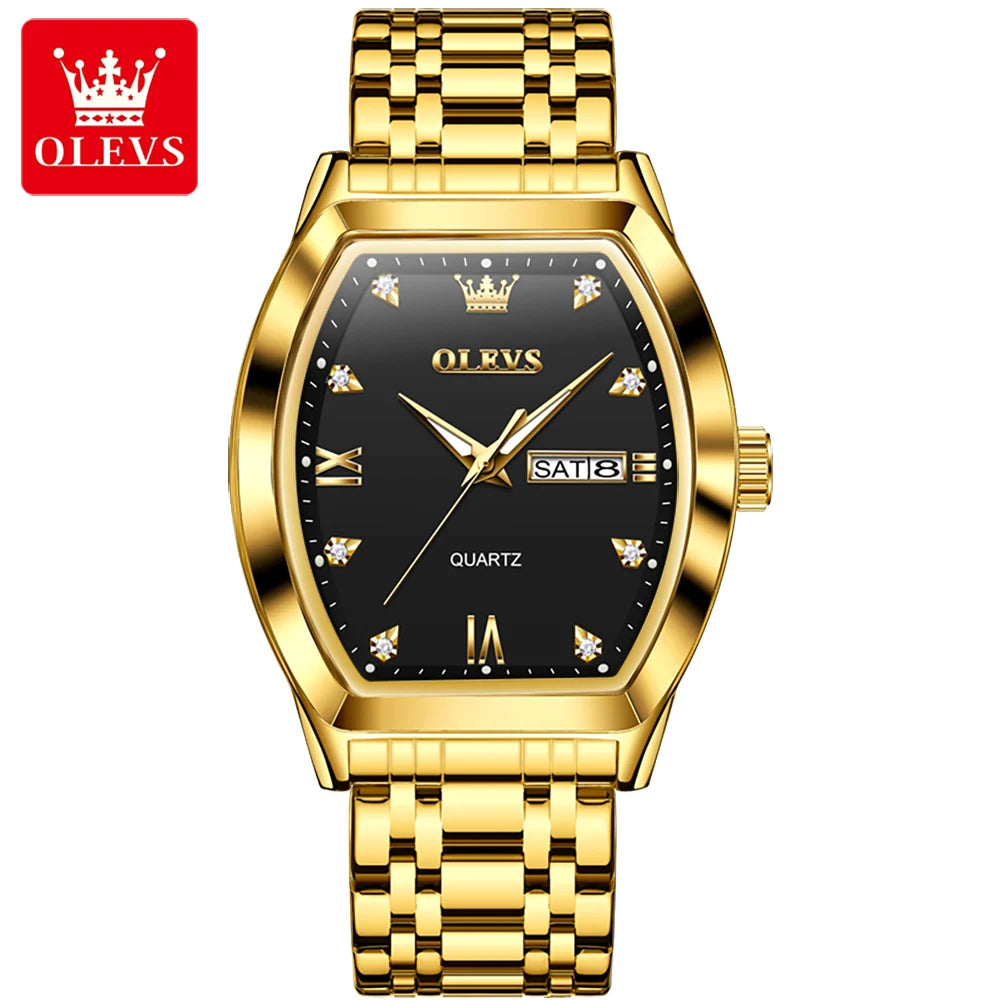 OLEVS Men's Waterproof Luxury Quartz Watch with Calendar 7