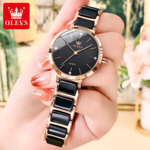OLEVS Women's Luxury Ceramic Watch with Bracelet