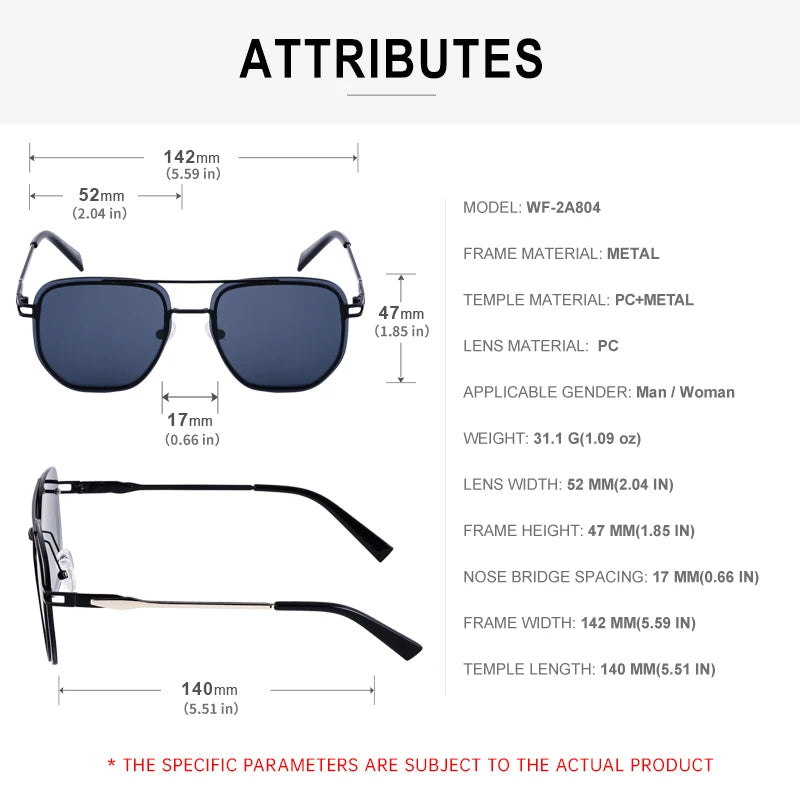 Partagas Men's Designer Metal Square Sunglasses UV400 5