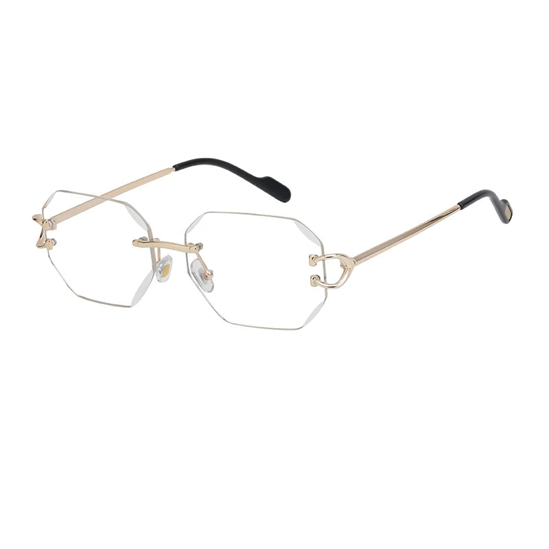 Partagas Rimless Diamond Cut UV400 Sunglasses Unisex 9