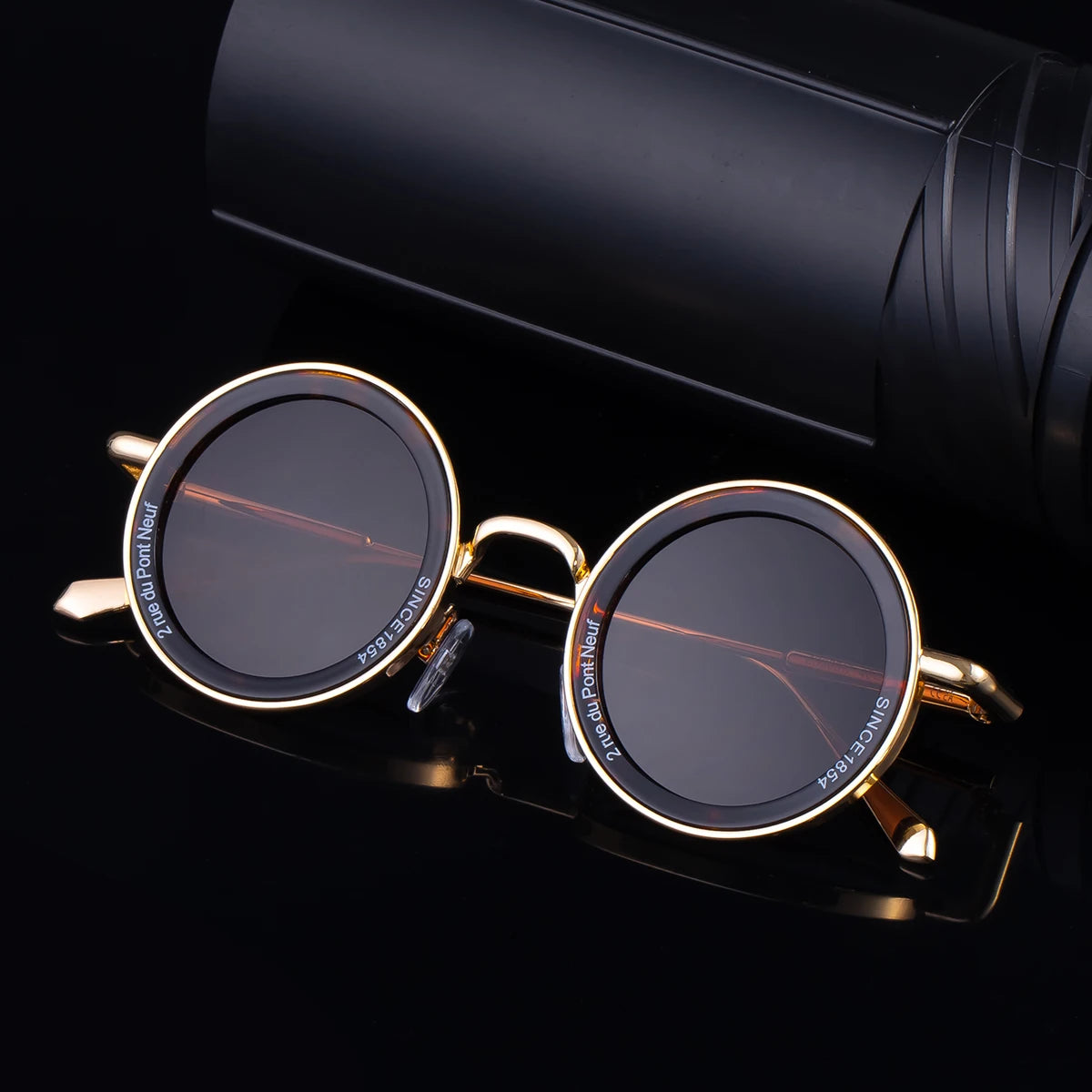 Partagas Unisex Punk Round Metal Sunglasses UV400 Protection 2