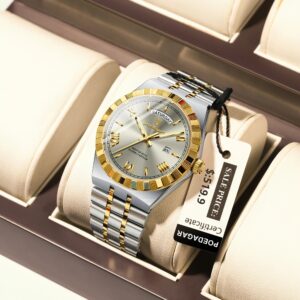Poedagar 675 Men's Luxury Waterproof Quartz Watch Stainless Steel
