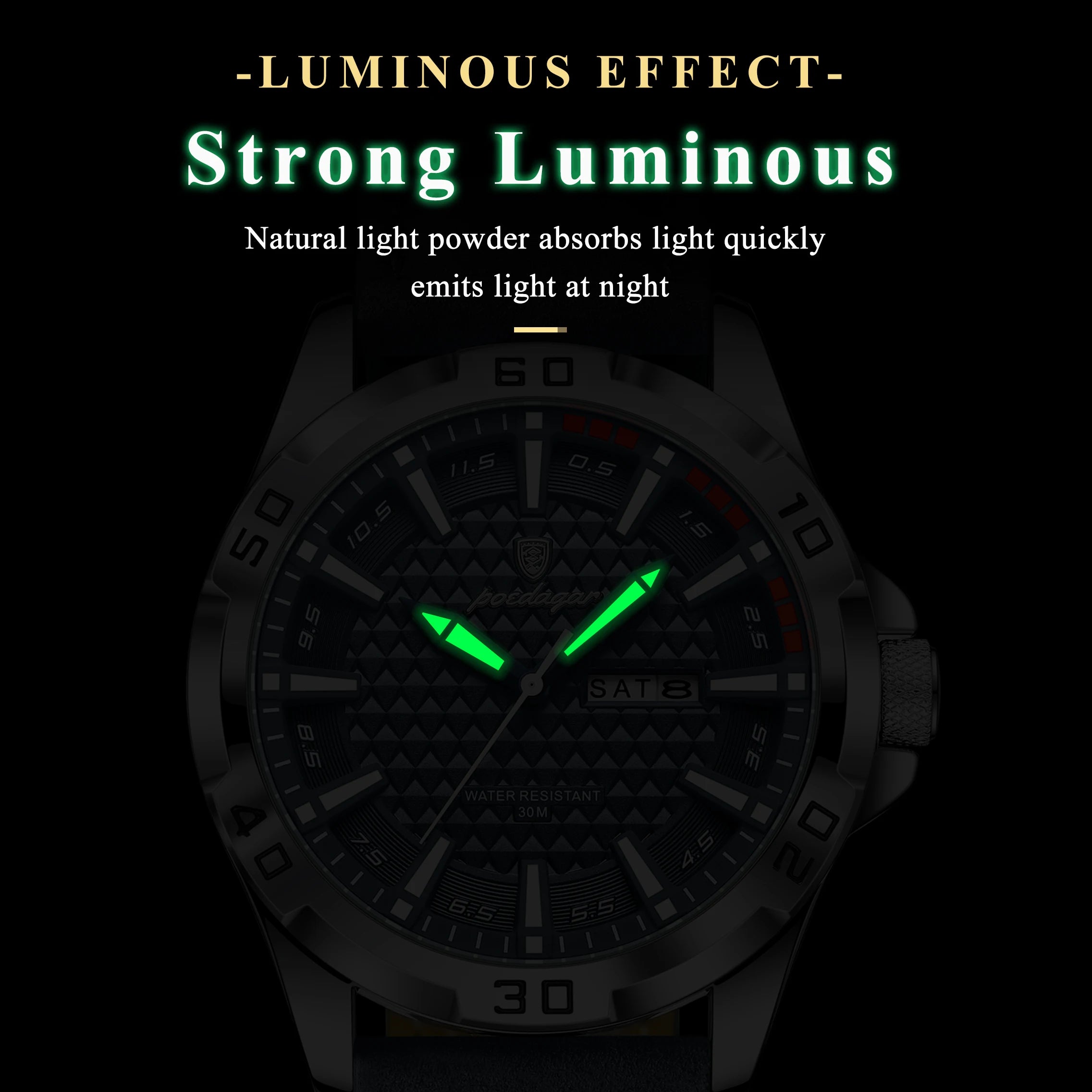Poedagar Luxury Waterproof Luminous Men's Watch 2