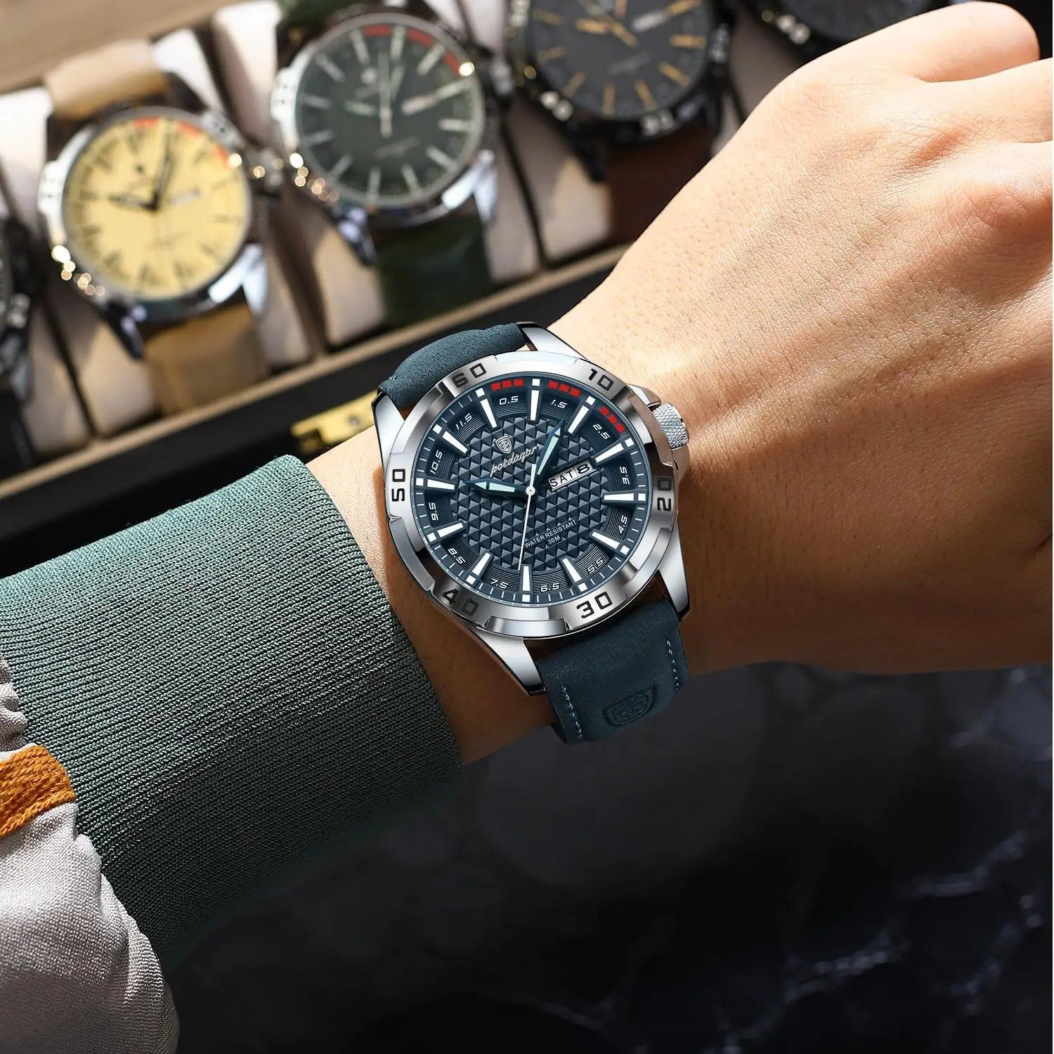 Poedagar Luxury Waterproof Luminous Men's Watch 5