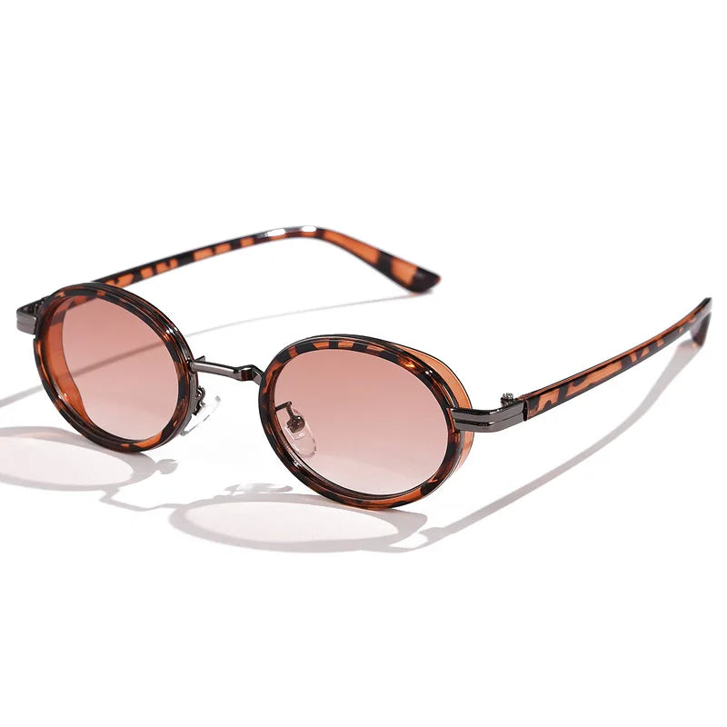 Retro Oval Metal Frame Sunglasses for Men & Women 7