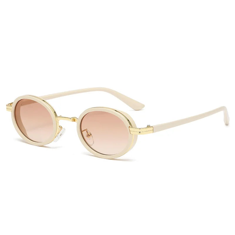 Retro Oval Metal Frame Sunglasses for Men & Women 8