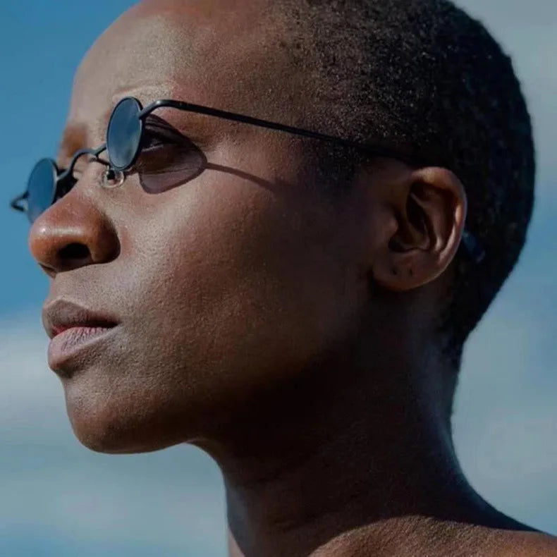 Retro Small Frame Metal Punk Sunglasses 4