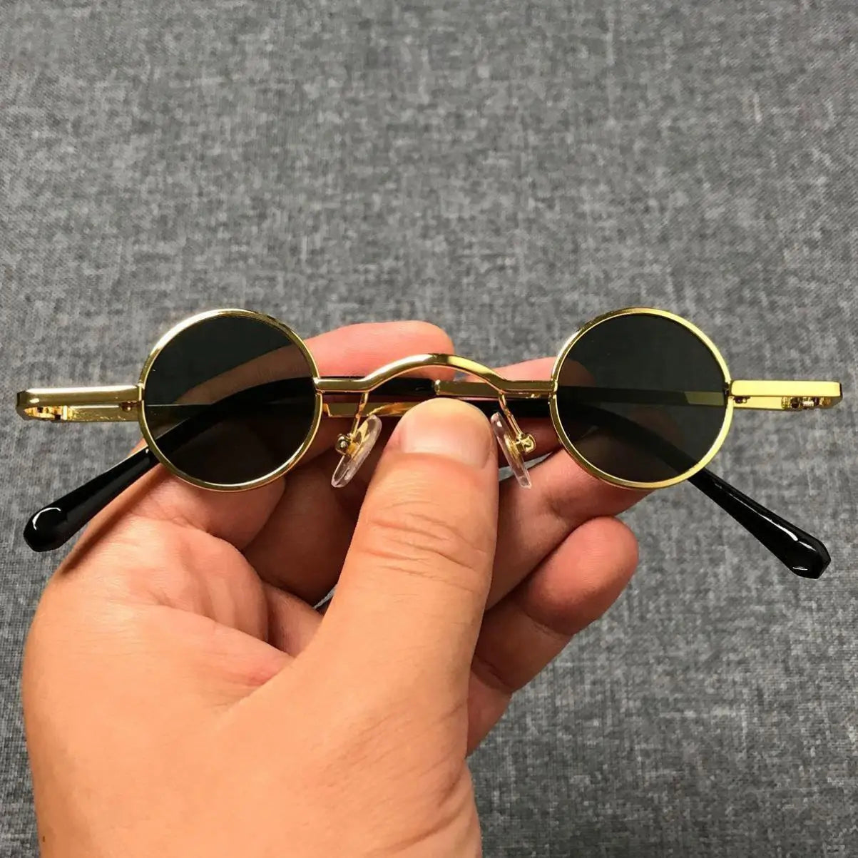Retro Small Frame Metal Punk Sunglasses 6