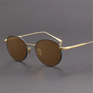 Retro Titanium Round Sunglasses for Men & Women