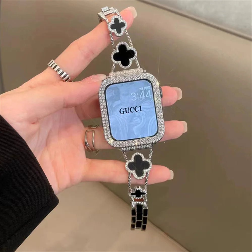 Stainless Steel Clover Watch Band for Apple Watch 1