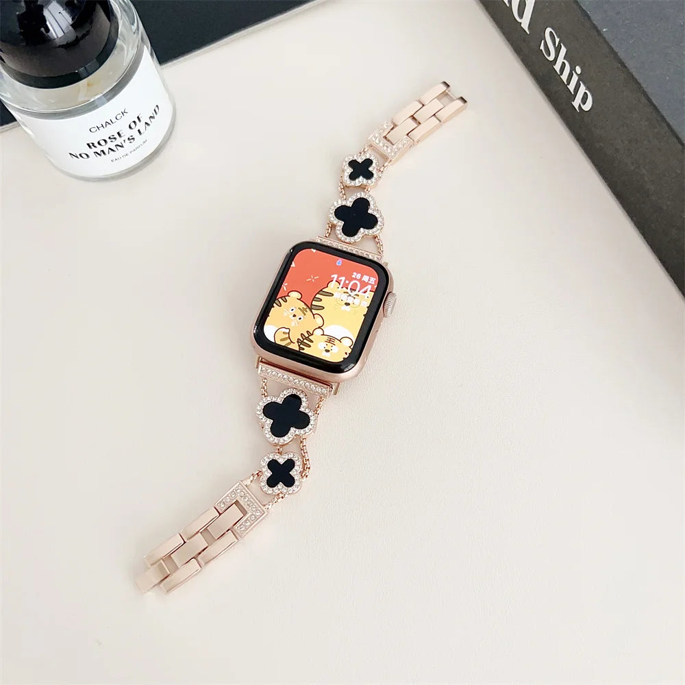Stainless Steel Clover Watch Band for Apple Watch 5