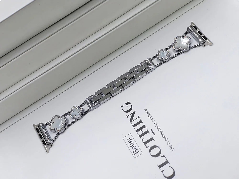 Stainless Steel Clover Watch Band for Apple Watch 7