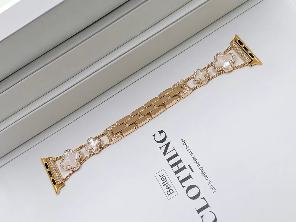 Stainless Steel Clover Watch Band for Apple Watch 8