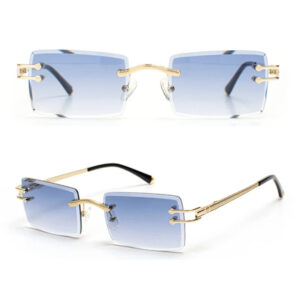 Unisex Luxury Rectangle Designer Sunglasses