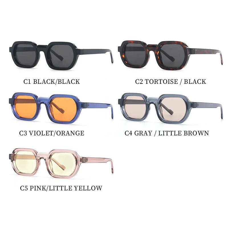 Unisex UV400 Square Sunglasses - Lightweight, Vintage Style 3