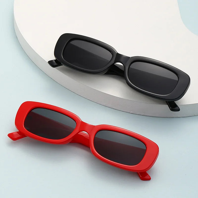 Vintage Rectangle Sunglasses for Men - Trendy Plastic Frames