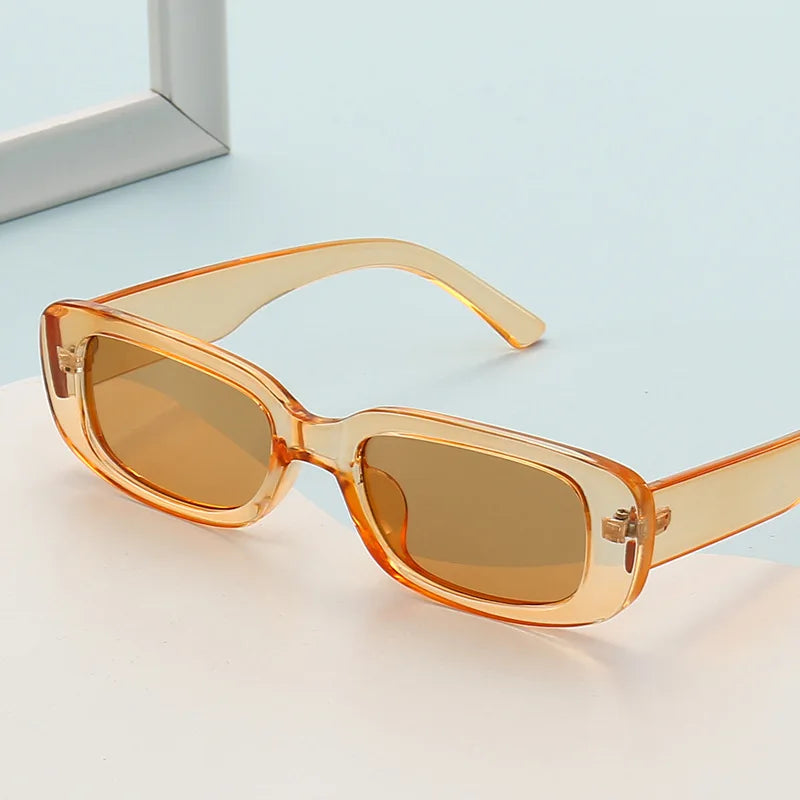 Vintage Rectangle Sunglasses for Men - Trendy Plastic Frames 3