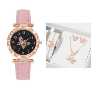 Women's Butterfly Quartz Watch with Lotus Shell 3