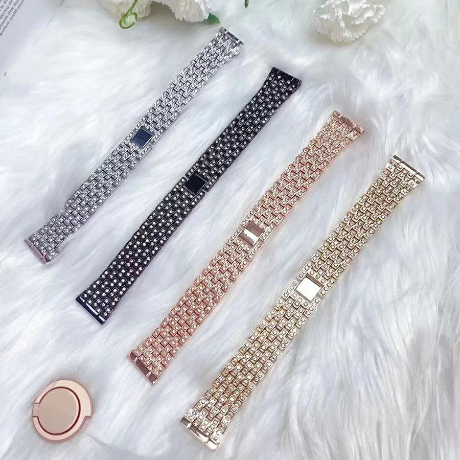 Women's Diamond Chain Watch Band for Apple Watch 40-45mm Series 6-8 4