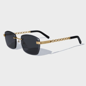 Yeetian Vintage UV400 Gold Rimless Sunglasses for Men & Women 4